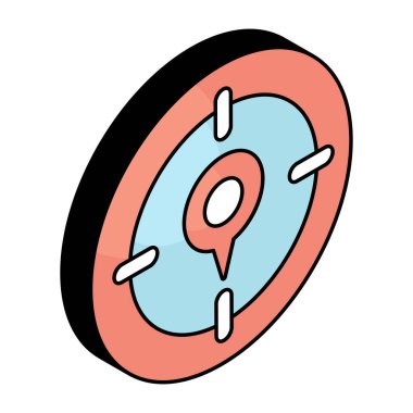 Hedef konumun yaratıcı tasarım simgesi