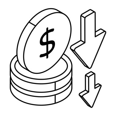 Dolar Azalmasının modaya uygun bir tasarım simgesi 