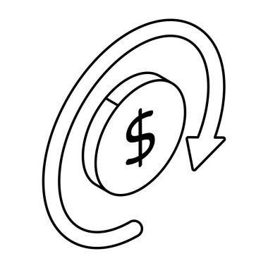 Döviz kurunun renkli tasarım simgesi 