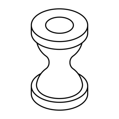 Kum saatinin yaratıcı tasarım simgesi 