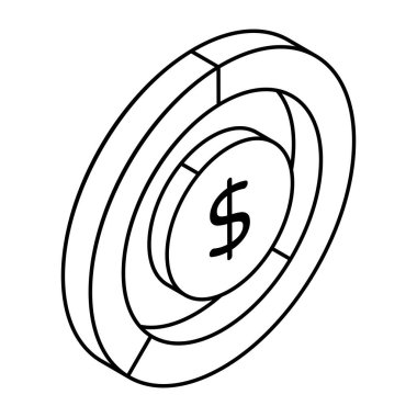 Finansal grafiğin modaya uygun tasarım simgesi