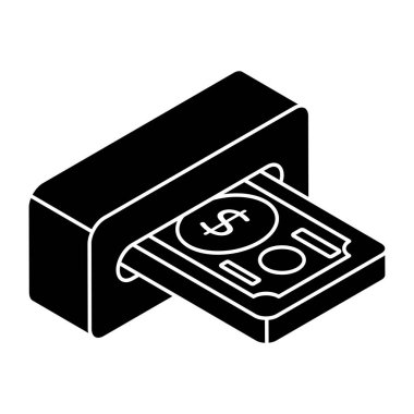 Renkli bir para çekme tasarımı ikonu 