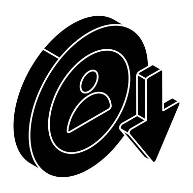 Kullanıcı azaltımının modern tasarım simgesi