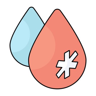 Damlacıklar kan bağışı simgesi sergiliyor