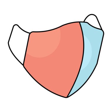 Yüz maskesinin modern tasarım simgesi