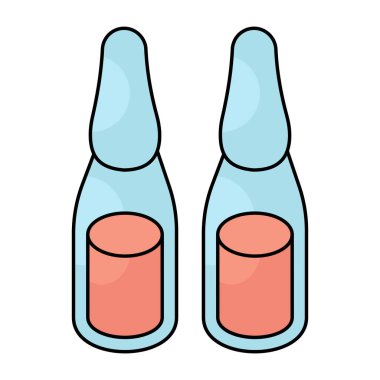 Modern design icon of ampoule 