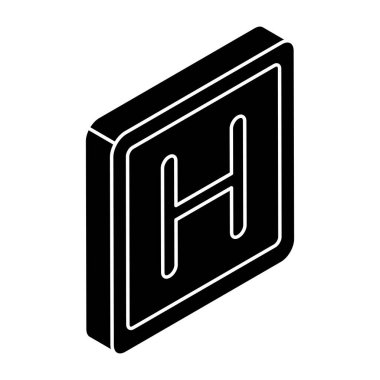 Hastane işaretinin yaratıcı tasarım simgesi.