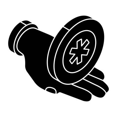 Tıbbi işaretin yaratıcı tasarım simgesi.