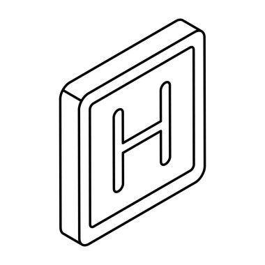 Hastane işaretinin yaratıcı tasarım simgesi.