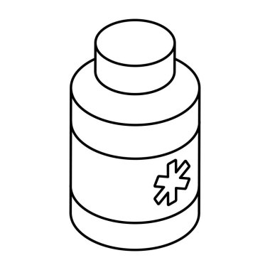 Uyuşturucu şişesinin eşsiz bir tasarım simgesi.