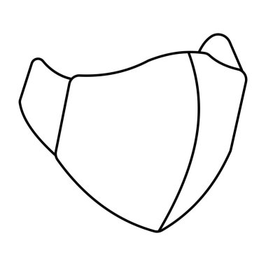 Yüz maskesinin modern tasarım simgesi