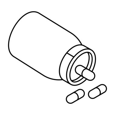 Uyuşturucu şişesinin eşsiz bir tasarım simgesi.