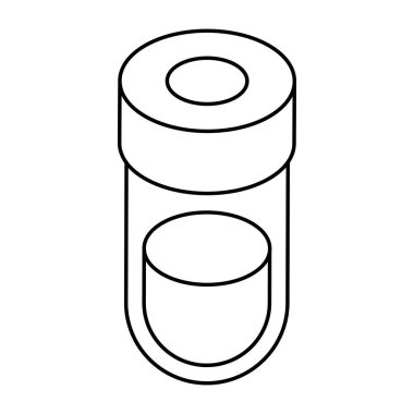 Örnek tüpün, laboratuvar aletlerinin düzenlenebilir tasarım simgesi
