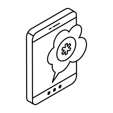 Mobil tıbbi uygulamanın son moda vektör tasarımı