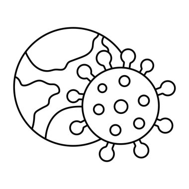 COVID-19 'un düz tasarım simgesi