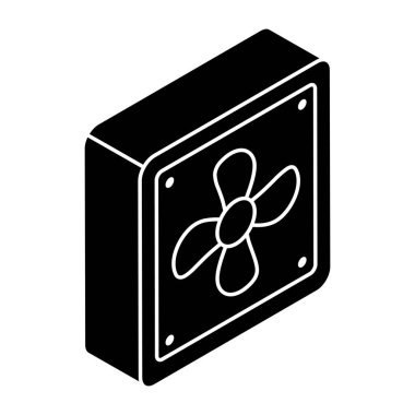 Bilgisayar vantilatörünün yaratıcı tasarım simgesi