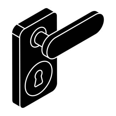 Dijital kapı kilidinin moda tasarım simgesi