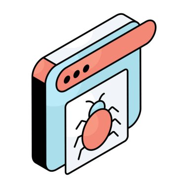 Web virüsünün güzel bir tasarım simgesi