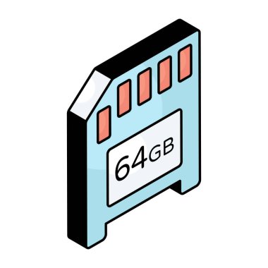 Hafıza kartının güzel bir tasarım simgesi