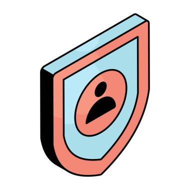 Kullanıcı güvenliğinin mükemmel tasarım simgesi 