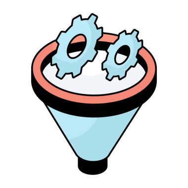 An icon design of funnel setting 