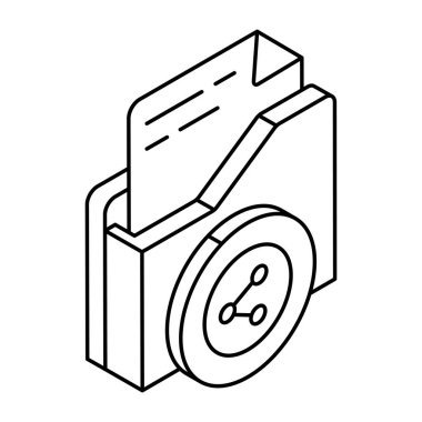 Modern design icon of share folder