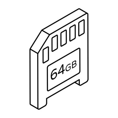 Hafıza kartının güzel bir tasarım simgesi