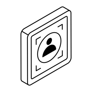 Kullanıcı taramasının moda tasarım simgesi