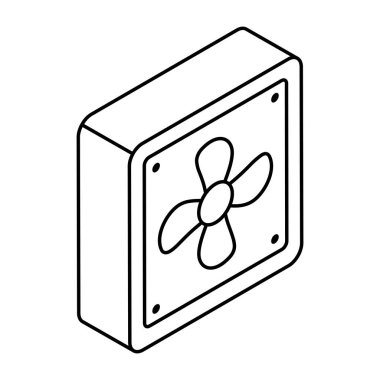 Bilgisayar vantilatörünün yaratıcı tasarım simgesi