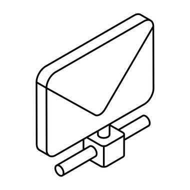 Zarfın düz tasarım simgesi 