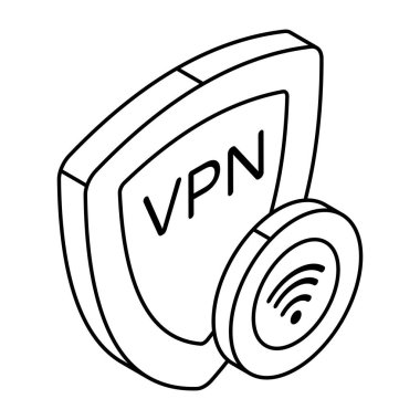 Vpn 'nin yaratıcı tasarım simgesi