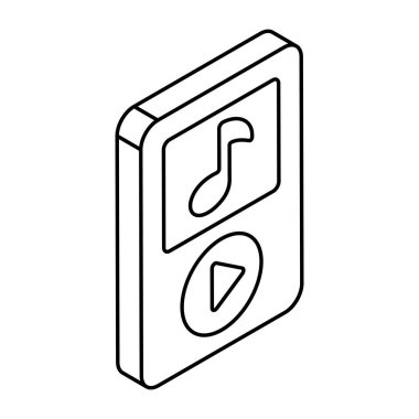 mp3 oynatıcısının moda tasarım simgesi