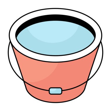 An icon design of bucket 