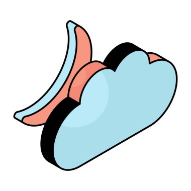 Bulutlu gecenin simge tasarımı 