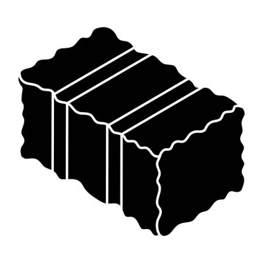 Düz dizayn edilmiş saman balyası. 