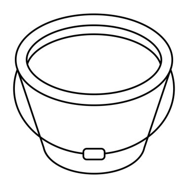 An icon design of bucket 