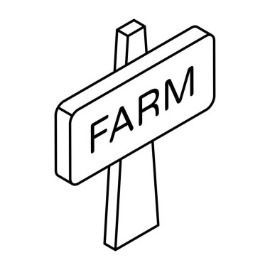 Modern design icon of farm board   clipart