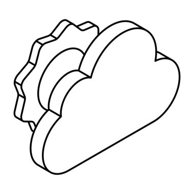 Parçalı bulutlu günün eşsiz tasarım simgesi 