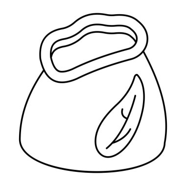 Unique design icon of eco bag