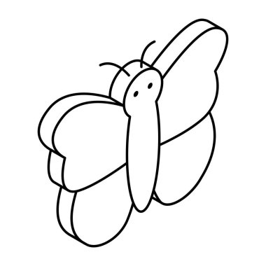 An icon design of butterfly