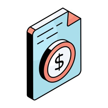 Finansal kağıdın güzel bir tasarım simgesi