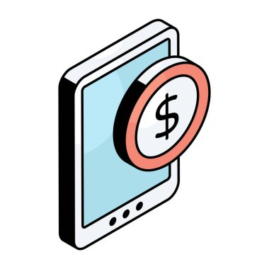 Mobil paranın güzel bir tasarım simgesi