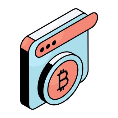 Web bitcoin 'in modaya uygun tasarım simgesi