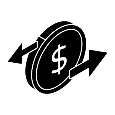 Para transferinin güzel bir tasarım simgesi 