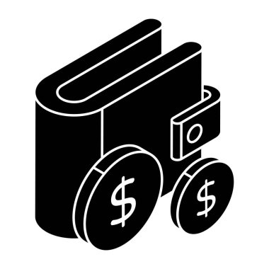 Modern design icon of wallet clipart