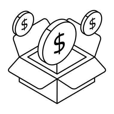 Para paketinin güzel bir tasarım simgesi