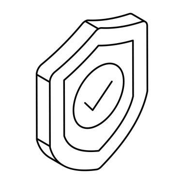 Kalkanın renkli tasarım simgesi