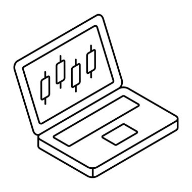 Perfect design icon of online boxplot clipart