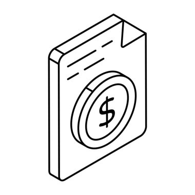 Finansal kağıdın güzel bir tasarım simgesi