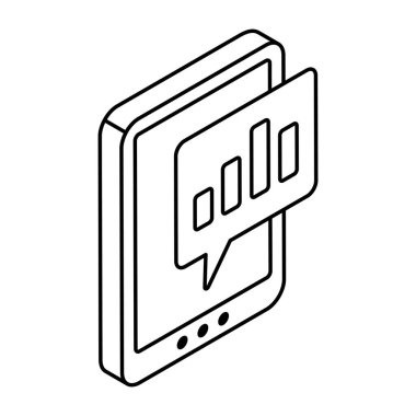 Analitik sohbetin mükemmel tasarım simgesi